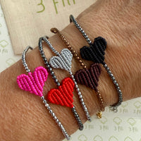 Bracciale cuore ed ematite