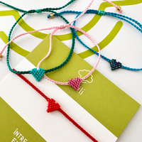 Bracciali treccina e cuore miyuki
