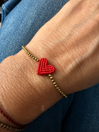 Bracciale cuore 3D ematite